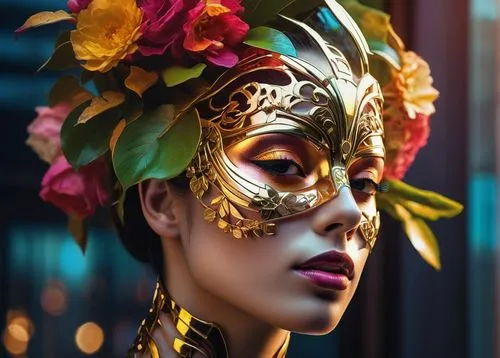 venetian mask,masquerade,pintados,gold mask,golden mask,headdress,asian costume,mascarade,la catrina,the carnival of venice,diablada,headpiece,brazil carnival,efik,golden wreath,masquerades,masqueraders,baoshun,masquerading,oshun,Photography,Artistic Photography,Artistic Photography 08