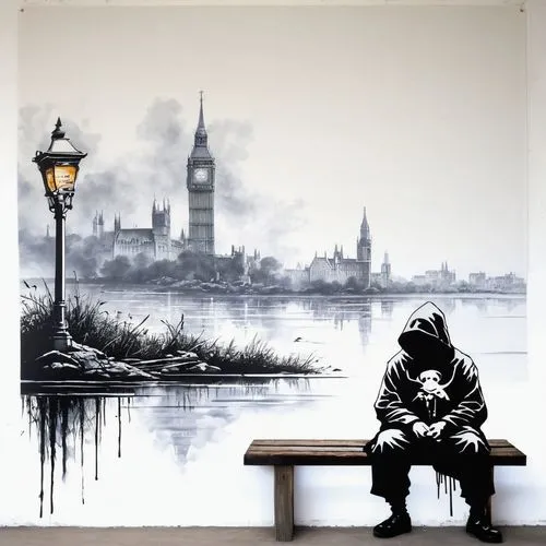 banksy,street artist,street art,urban street art,street artists,man on a bench,urban art,graffiti art,streetart,jover,silhouette art,grafite,wall art,chalk drawing,paddington,london,londoner,londres,art silhouette,saatchi,Conceptual Art,Graffiti Art,Graffiti Art 12