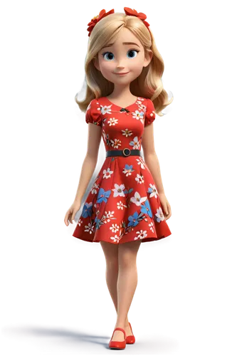 doll dress,a girl in a dress,polka dot dress,dress doll,floral dress,little girl dresses,princess anna,the girl in nightie,country dress,cute cartoon character,kewpie doll,girl in red dress,agnes,fashion doll,red-hot polka,little girl in pink dress,female doll,red hot polka,day dress,sewing pattern girls,Unique,3D,3D Character