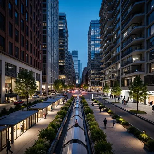 highline,biopolis,metrotech,condos,streeterville,hudson yards,inlet place,financial district,taikoo,midtown,chicago night,urban,urban park,chicago,new york streets,the loop,5th avenue,uws,paulista,waterstreet