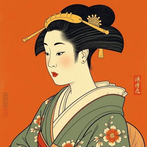 uemura,geiko,maiko,ukiyoe,utamaro,cool woodblock images