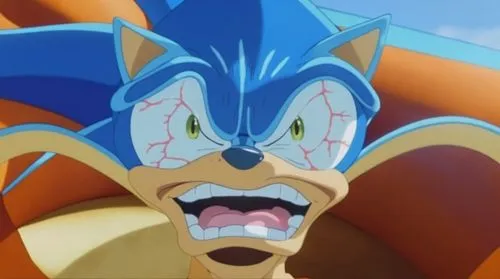 sonic from a cartoon character smiling and holding his hands up,kakarak,toriko,zengeza,amination,saiyid,garrison,galkaio,kaio,masaya,tenkrat,gon,tendo,sayan,sonic,tenma,toei,the face of god,sonicnet,t