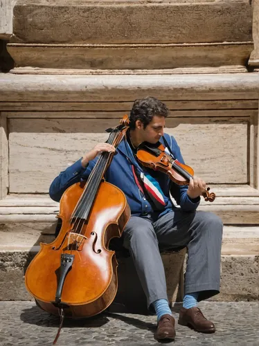 Music at Pantheon, Piazza della Rotonda, Rome by day Street Photography Tour and workshop. Photo by Giulio D'Ercole. Rome Photo Fun Tours,violoncello,cello,street musicians,violone,cellist,musicians,v