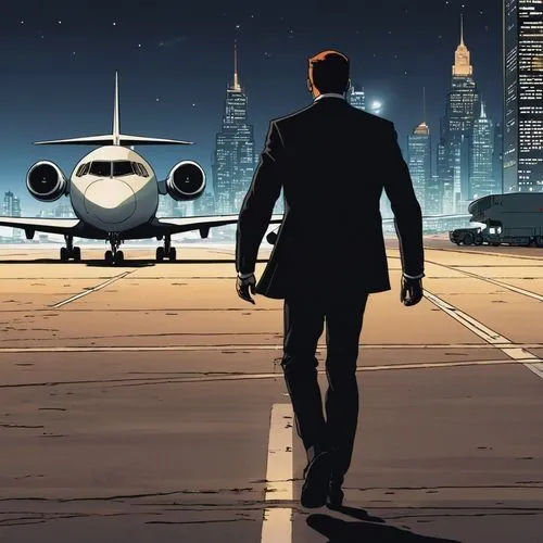 corporate jet,business jet,ceo,billionaire,private plane,bombardier challenger 600,passengers,executive toy,transporter,arriving,business angel,concierge,learjet 35,charter,an investor,business people,valet,executive,business,the plane,Illustration,Vector,Vector 04