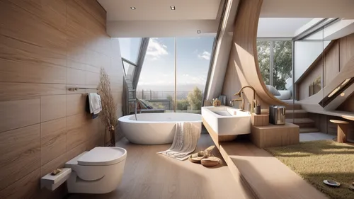 luxury bathroom,modern minimalist bathroom,3d rendering,interior modern design,modern room,bathroom,penthouse apartment,luxury home interior,render,bathtub,eco hotel,3d rendered,modern decor,interior design,washroom,loft,rest room,3d render,wooden buckets,japanese-style room