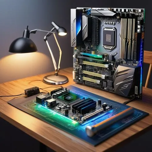 graphic card,motherboards,motherboard,fractal design,heatsink,gpu,mother board,xfx,3d rendering,cpu,mainboard,pcie,3d rendered,computer workstation,computer graphics,3d render,computer art,computer graphic,sli,render,Illustration,Japanese style,Japanese Style 13