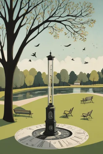 bandstand,sefton park,kensington gardens,sundial,weathervane design,gas lamp,lamp post,mobile sundial,water well,lamppost,clock tower,anemometer,tower clock,street clock,station clock,light post,light posts,centennial park,olympiapark,city park,Illustration,Abstract Fantasy,Abstract Fantasy 05