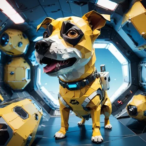 cyberdog,mascotech,dogecoin,pupillidae,parvovirus,wheatley,Unique,3D,Low Poly