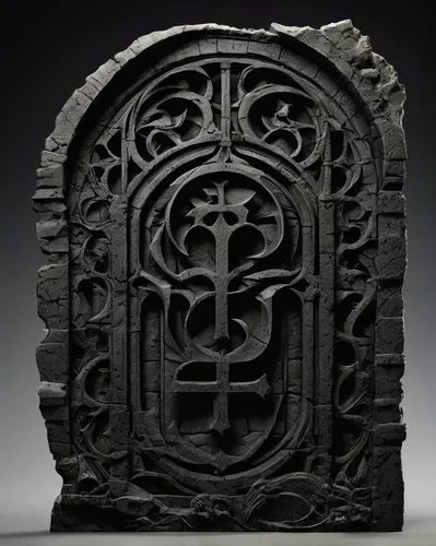 Design a gothic font inspired by ancient, crumbling gravestones.,carved stone,runestone,stone carving,druid stone,celtic cross,lotus stone,iron door,stone sculpture,carved wood,ancient icon,runes,viki