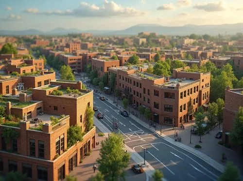 microdistrict,townhomes,new housing development,urbanism,suburban,tilt shift,red brick,auraria,blocks of houses,suburbia,apartment complex,citydev,city blocks,red bricks,apartment buildings,urbana,urban design,suburbicarian,urban,townhouses,Photography,General,Realistic