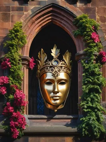 golden wreath,edzell,ornamentation,golden crown,summer crown,rufford,golden mask,girl in a wreath,gold mask,thirlestane,lichfield,hyndland,door wreath,door knocker,gold crown,gold foil crown,front door,linlithgow,edinburgh,bruntsfield,Photography,Artistic Photography,Artistic Photography 08