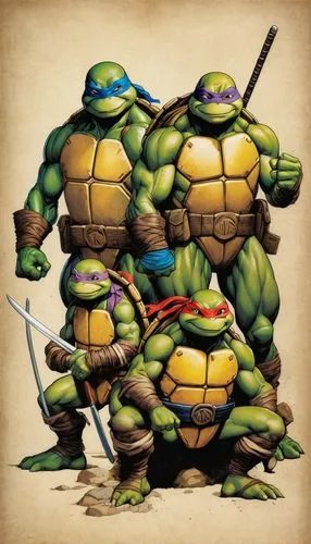 tmnt,donatello,turtles,raphael,trachemys,tortugas,Illustration,Paper based,Paper Based 23