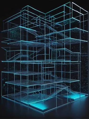 shelving,wireframe,wireframe graphics,shelves,voxels,modularity,hypercube,fractal lights,voxel,3d rendering,isometric,3d background,shelf,fractal environment,glass blocks,microarchitecture,compartmented,multistorey,cubic,3d render,Conceptual Art,Oil color,Oil Color 02