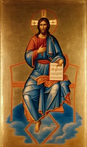 pantocrator christ,jesus in the cross, painted on a gold - framed plaque,pantocrator,medicine icon,pantokrator,jeshua,christ star,duccio