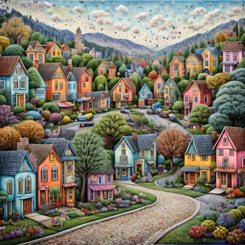 aurora village,david bates,houses clipart,carol colman,escher village,mountain village,cottages,home landscape,carol m highsmith,houses,motif,vegetables landscape,row houses,row of houses,alpine village,villages,steve medlin,sonoma,bill woodruff,resort town