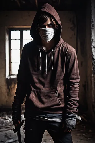 hooded man,balaclava,hoodie,assassin,hooded,male mask killer,ski mask,ninja,urbex,shinobi,masked man,surgical mask,ninjas,martial arts uniform,robber,man holding gun and light,pubg mascot,anonymous,hood,novelist,Photography,Documentary Photography,Documentary Photography 36