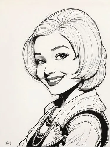 namorita,laureline,lilandra,caricaturist,rickert,caricatures,stewardess,palmiotti,zamka,aviatrix,caricatured,namora,macnee,hirschfeld,caricature,caricaturists,aveline,leia,gwenda,caricaturing,Illustration,Black and White,Black and White 10