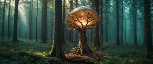 forest mushroom,tree mushroom,magic tree,forest tree,fairy forest,mushroom landscape,photomanipulation,photo manipulation,enchanted forest,isolated tree,forest animal,pacifier tree,tree torch,fantasy picture,forest of dreams,fantasy art,forest background,photoshop manipulation,environmental art,celtic tree