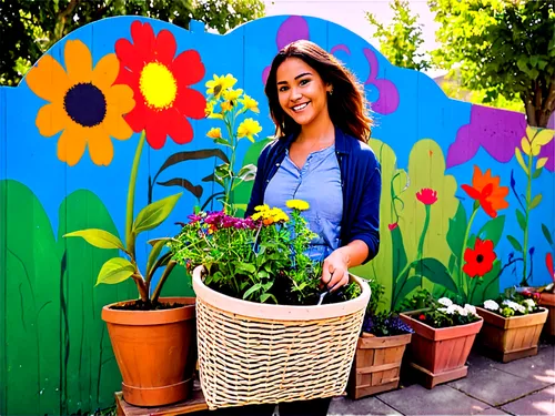 beautiful girl with flowers,flower wall en,flower painting,girl in flowers,flower background,painted block wall,flower box,flower pots,flower boxes,flowerbox,potted flowers,vivero,painted wall,flower pot,colorful floral,colorful background,flowerpot,garden pot,colorful flowers,flowerpots,Conceptual Art,Graffiti Art,Graffiti Art 07