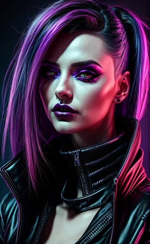 cyberpunk,digital painting,portrait background,grunge,ultraviolet,punk,digital art,renegade,world digital painting,vector art,cyber,neon light,harley,neon,custom portrait,neon lights,dark portrait,vio