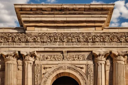 triumphal arch,arch of constantine,baalbek,celsus library,constantine arch,triomphe,arc de triomphe,doric columns,baalbeck,jerash,celsus,entablature,yerlikaya,archways,archs,ctesiphon,etchmiadzin,echmiadzin,greek temple,peristyle,Illustration,Retro,Retro 05