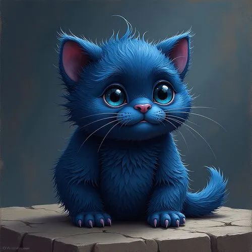 blue eyes cat,alberty,cute cartoon character,stich,bluestar,cat with blue eyes,Conceptual Art,Daily,Daily 10