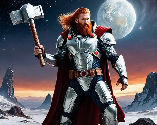 thorbjorn,god of thunder,thorr,gimli,volstagg,thors,Conceptual Art,Sci-Fi,Sci-Fi 20