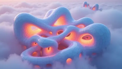 cinema 4d,3d render,lava,cloud mushroom,cloudmont,neon ghosts,cloud mountain,lava balls,volumetric,slimes,ecolo,cloud mountains,3d fantasy,eruption,vapor,render,elemental,mushroom landscape,3d rendered,geysers,Photography,General,Realistic