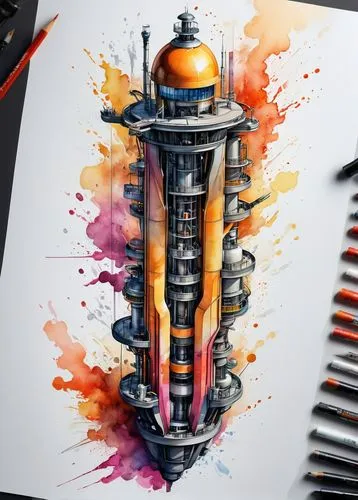 watertower,colourful pencils,copic,water tower,skyscraper,colored crayon,steel tower,pencil art,electric tower,watercolor pencils,syringe house,lighthouse,burj,syringe,markers,the skyscraper,color pencil,coloured pencils,space needle,graffiti art,Unique,Design,Infographics