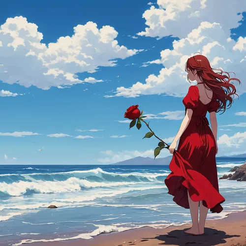 red summer,red petals,sea breeze,red rose,scarlet sail,beach background,sea carnations,red sea,by the sea,red roses,holding flowers,the wind from the sea,sea-shore,sea beach-marigold,romantic rose,way of the roses,the endless sea,red carnations,red-haired,girl on the dune,Photography,Artistic Photography,Artistic Photography 14