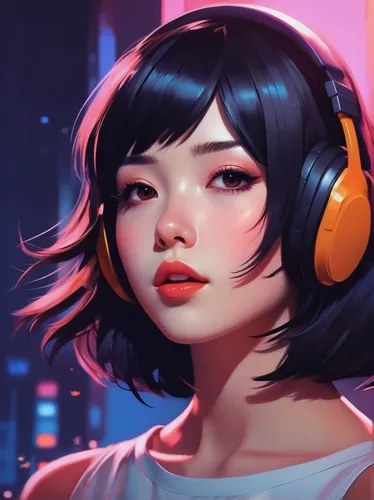 music background,transistor,rosa ' amber cover,portrait background,listening to music,vector girl,retro music,hong,retro girl,music player,cg artwork,musical background,world digital painting,streaming,girl portrait,game illustration,vector illustration,girl with speech bubble,digital painting,vector art,Conceptual Art,Fantasy,Fantasy 19