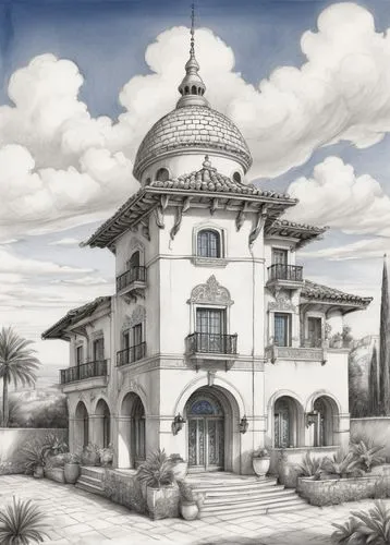 stone palace,persian architecture,chortens,hacienda,water palace,mansion,chhatri,asian architecture,grand master's palace,sketchup,paradores,house drawing,islamic architectural,temples,city palace,castelul peles,casina,camondo,kashan,mansions,Illustration,Black and White,Black and White 30
