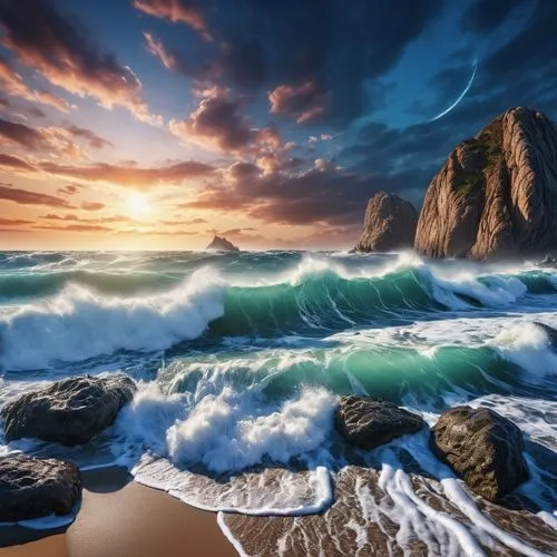 ocean waves,seascape,full hd wallpaper,ocean background,sea landscape,japanese waves,Photography,General,Realistic