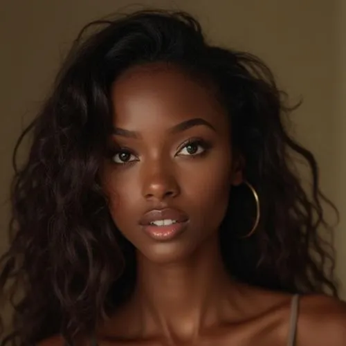 a beautiful african woman with brown skin and brown makeup,angolan,rwandan,haitian,nigerian,beautiful african american women,african american woman