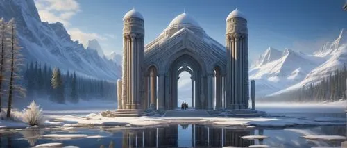 tirith,ice castle,gondolin,thingol,icewind,erebor,osgiliath,jotunheim,winterfell,gondor,silmarillion,sindarin,irminsul,morgul,hall of the fallen,rivendell,tunheim,northrend,theed,ordos,Conceptual Art,Sci-Fi,Sci-Fi 15