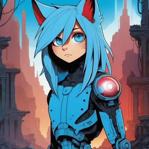 mae,klayton,gali,wayforward,nyah,scourge,Illustration,Children,Children 05