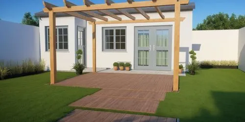 3d rendering,sketchup,grass roof,render,carports,3d render,garden design sydney,garden elevation,pavillon,renders,dog house frame,verandahs,revit,inverted cottage,3d rendered,artificial grass,sunroom,prefabricated buildings,frame house,wooden decking,Photography,General,Realistic