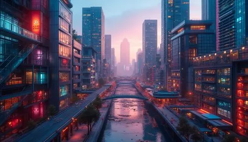 shanghai,tokyo city,cityscape,shinjuku,guangzhou,metropolis,tokyo,cybercity,kowloon,fantasy city,colorful city,evening city,microdistrict,dusk,makati,futuristic landscape,lumpur,cyberpunk,urbanworld,kinkade,Photography,General,Realistic