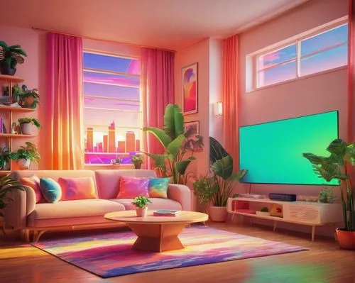 livingroom,living room,tv set,modern room,virtual landscape,aesthetic,television,3d background,tv,televisions,retro styled,great room,cartoon video game background,an apartment,modern decor,kids room,plasma tv,apartment lounge,apartment,roominess,Conceptual Art,Sci-Fi,Sci-Fi 28