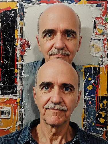 man portraits,artist portrait,pferdeportrait,self-portrait,elderly man,carlin pinscher,leonardo devinci,mirror image,custom portrait,2d,portrait background,split personality,portait,italian painter,portraits,cuborubik,art,ervin hervé-lóránth,pop - art,pop-art