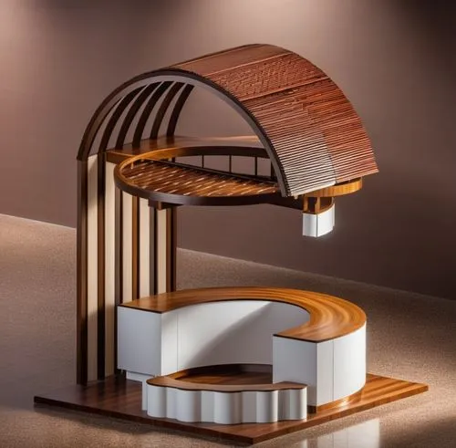 Arquitectura, stand de ventas de chocolate y cultura selvatica peruana. material madera y celosias de ceramica. ,table lamp,minotti,circular staircase,lovemark,winding staircase,foscarini,bedside lamp