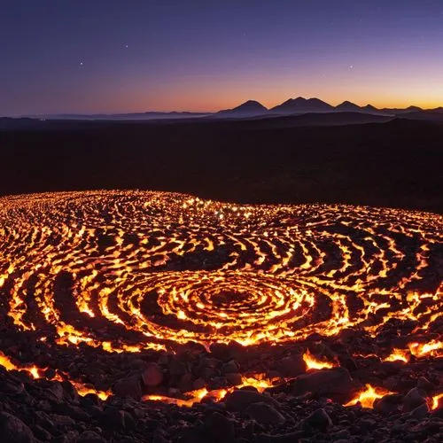 ring of fire,fire mandala,active volcano,spiral pattern,volcanic erciyes,coral swirl,Photography,Documentary Photography,Documentary Photography 31