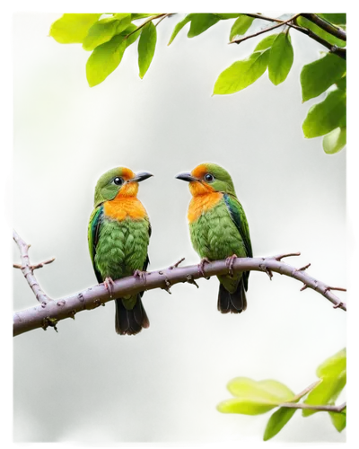 golden parakeets,yellow-green parrots,passerine parrots,tanagers,sunbirds,conures,parrot couple,songbirds,humming bird pair,bird couple,tropical birds,european bee eater,broadbills,love bird,confiding,colorful birds,lovebird,red-throated barbet,sun conures,trogons,Art,Classical Oil Painting,Classical Oil Painting 06