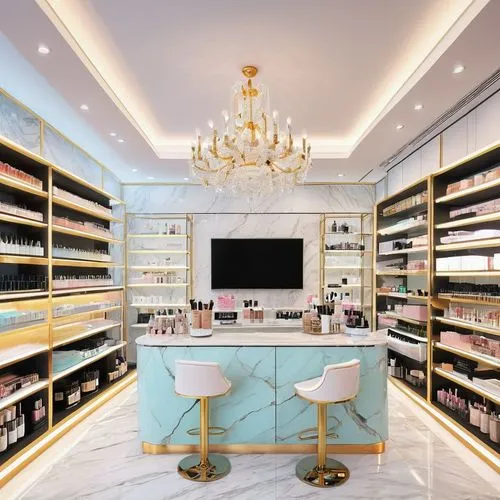 cosmetics counter,soap shop,beauty room,pantry,cosmetic products,candy bar,women's cosmetics,apothecary,brandy shop,pharmacy,pastry shop,gold bar shop,kitchen shop,beauty products,pâtisserie,cosmetics,ice cream bar,cake shop,wine bar,bakery products,Art,Artistic Painting,Artistic Painting 51