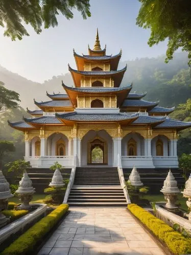 the golden pavilion,hall of supreme harmony,golden pavilion,asian architecture,buddhist temple,white temple,stone pagoda,palyul,wudang,water palace,shannxi,summer palace,manjushri,emei,moufang,qingnian,pagodas,huanming,confucian,stone palace,Art,Classical Oil Painting,Classical Oil Painting 12