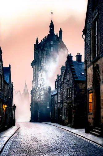 townscapes,medieval street,kirkwall,the cobbled streets,cowgate,stirling town,townscape,darwen,tolbooth,castlegate,hogsmeade,houses silhouette,darktown,dickensian,cobbled,netherfield,portch,medieval town,slughorn,stirling,Art,Classical Oil Painting,Classical Oil Painting 08