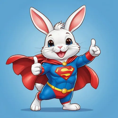 cartoon bunny,cartoon rabbit,superted,superuser,supernaw,zortman,Illustration,Japanese style,Japanese Style 01