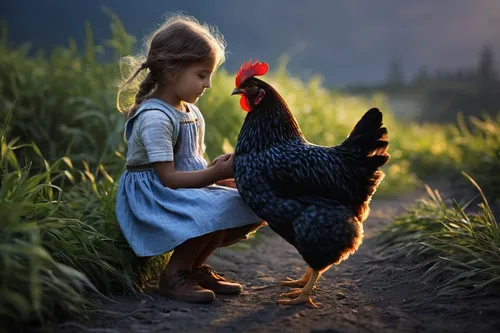 cockerel,portrait of a hen,vintage rooster,farm girl,laying hen,children's fairy tale,hen,chicken 65,pullet,domestic chicken,laying hens,chickens,girl and boy outdoor,little girl and mother,chook,little boy and girl,backyard chickens,poultry,free range,chicken,Photography,Documentary Photography,Documentary Photography 22