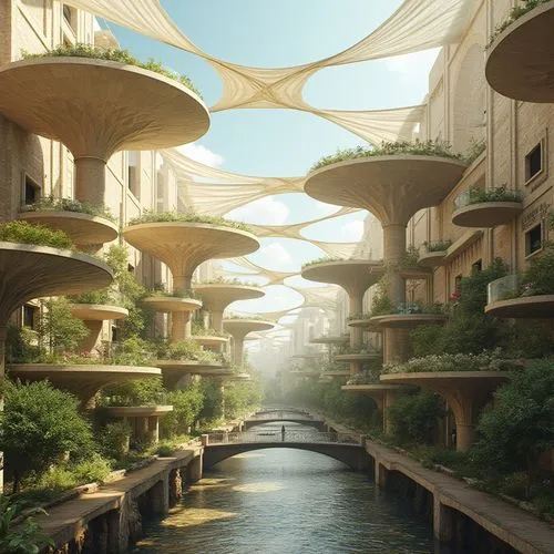 ecotopia,futuristic architecture,futuristic landscape,arcology,biopolis,ecovillages,Photography,General,Realistic