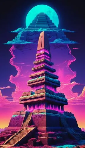 pyramids,ziggurat,pyramid,step pyramid,kharut pyramid,kukulkan,ziggurats,mypyramid,pyramide,pyramidal,vimana,temples,eastern pyramid,technodrome,stone pyramid,bipyramid,vapor,aztec,xanadu,monolith,Conceptual Art,Sci-Fi,Sci-Fi 28